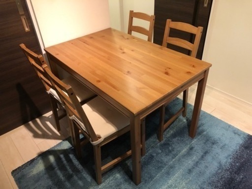 【IKEA】ダイニングテーブル・イス×4脚セット