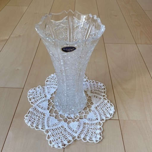 ボヘミアングラス　花瓶　新品未使用
