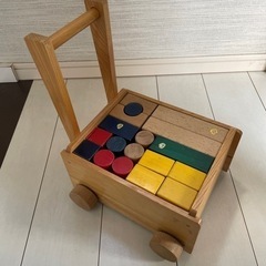 積み木  手押し車付き  