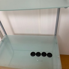 （取引完了）サンワ ガラスパソコンデスク（W750×D530）の画像