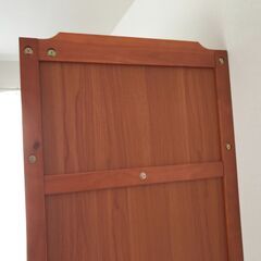 伸縮式木製壁面ワイドクローゼットハンガーの画像