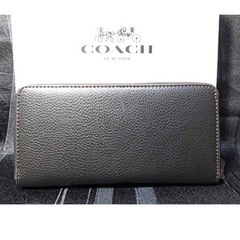 コーチ×ピーナッツ スヌーピーアイススケートジップアラウンドウォレット ブラックの画像