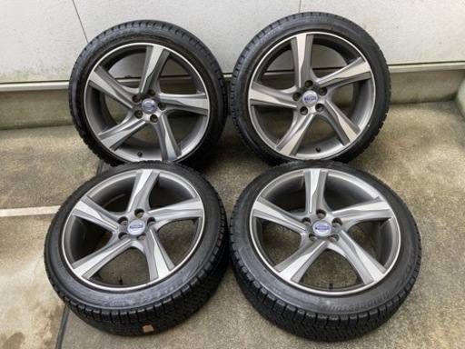 スタッドレスタイヤ235/40R18ブリヂストン ブリザックVRX2 ボルボ純正ホイール 4本 取りに来て下さる方に