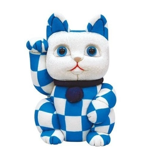 【新品未使用】招き猫　木目込　東京2020オリンピックエンブレム　青