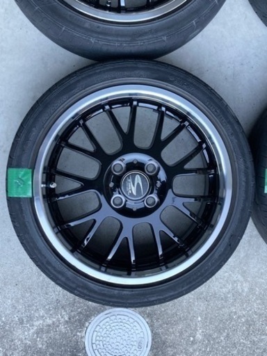アルミホイール・エスホールドメッシュ4本セット　15インチ・5J・PCD100・インセット45