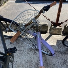 24センチ女児パープル自転車の画像