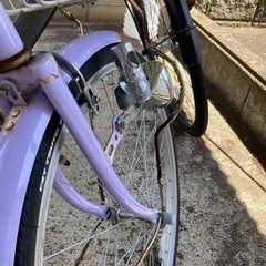 24センチ女児パープル自転車の画像