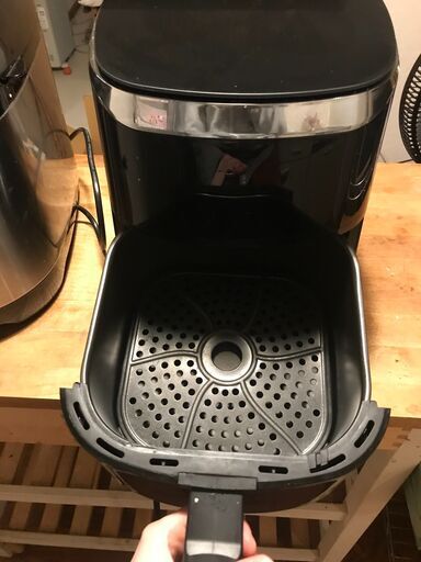 ノンフライヤー 4.5L大容量 電気フライヤー ノンオイル 揚げ物 惣菜 1~5人 エアーフライヤー LEDディスプレイ タッチパネル タイマー 温度調整 日本語説明書 日本語レシピ付き PSE認証済 黒色