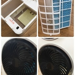 S222Three-up 扇風機/RF-D1905/2連ファン付冷風扇 アクアツインファンの画像