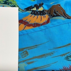 フラダンス　パウスカート　ハワイ　フラガール　ブルー　ダイヤモンドヘッド　未使用　新品の画像