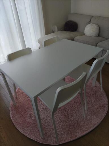 IKEA ダイニングテーブルセット 白 メルトルプ