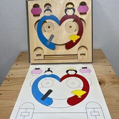 【中古品】木製パズル　ウッドパズル（２）　重田木型（１９ピース）の画像