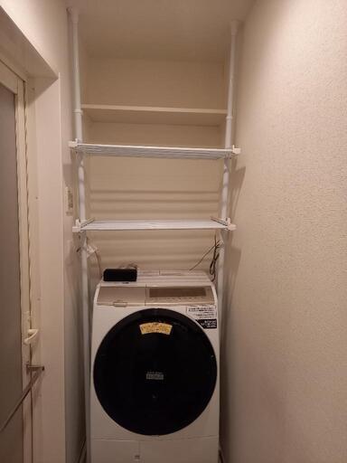 つっぱり棒　洗濯機上の収納　洗濯機上ラック