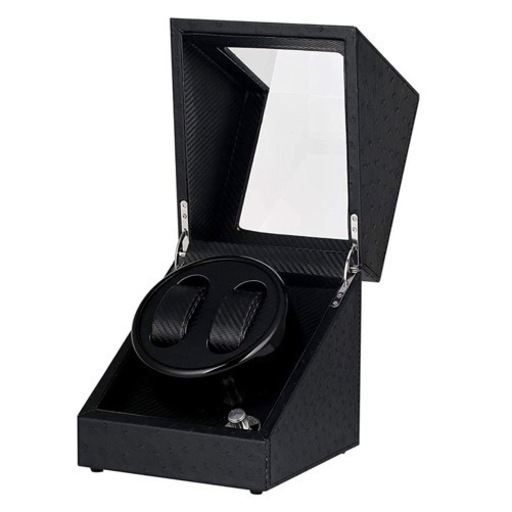 新品 最新 ワインディングマシーン 2本巻き 日本製 腕時計自動巻き上げ機 PUレザー 炭素繊維 ウォッチワインダー プレゼント ギフト オメガ