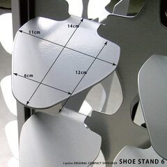 シュースタンド6　靴収納/シューズラック/シンプル 靴 収納　玄関収納　古着屋 セレクトショップ 下北沢 什器　スリム　省スペースの画像