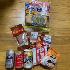 ビール、インスタントラーメンなど