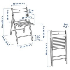 IKEA TERJE FRÖSVI イケア テリエ フロースヴィ 折りたたみチェア ライトブラウン #2の画像