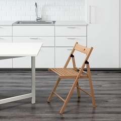 2点セット IKEA TERJE FRÖSVI イケア テリエ フロースヴィ 折りたたみチェア ライトブラウンの画像