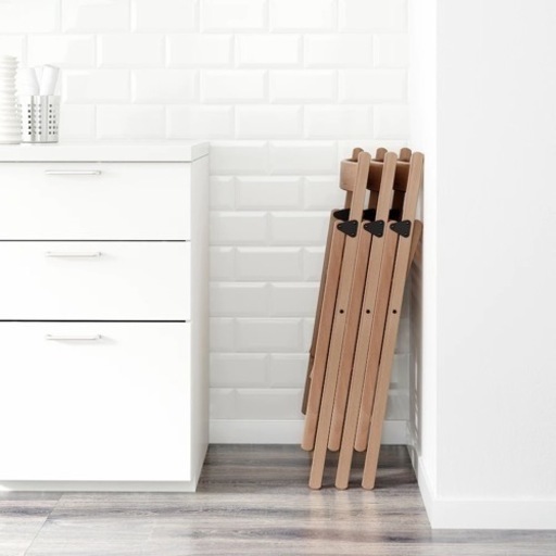 2点セット IKEA TERJE FRÖSVI イケア テリエ フロースヴィ 折りたたみチェア ライトブラウン