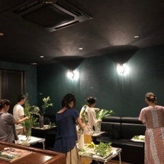 喫茶店でお花ワークショップ