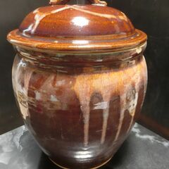 保存用かめ：5号９㍑(蓋付き・陶器)