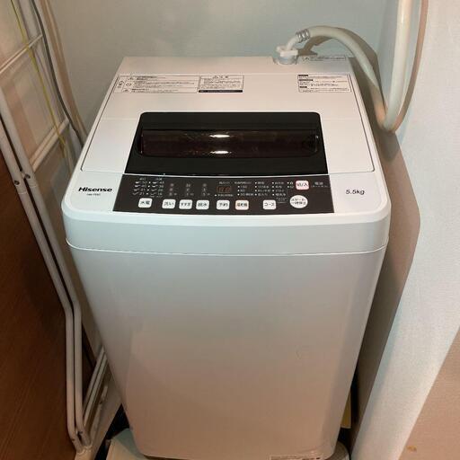 全自動洗濯機5.5kg HISENSE HW-T55C（2019年購入）