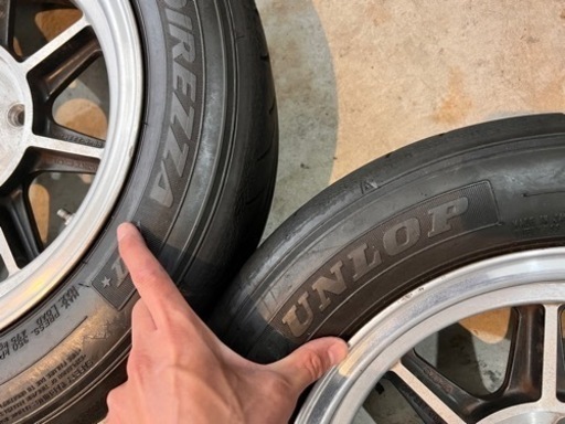 ホイール ハヤシストリート 当時物 14インチ 6JJ +0 ２本　タイヤ付(DIREZZA ZⅡ★ 185/60/14)