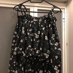 小花柄 ワンピース ロング マキシ ミモレ丈 2wayの画像