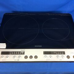 【動作保証あり】IRIS OHYAMA 2019年 IHK-W12SP 1400W IHクッキングヒーター スタンド付 ③【管理KRK598】の画像