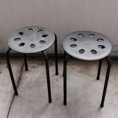 丸イス2個セット　無料