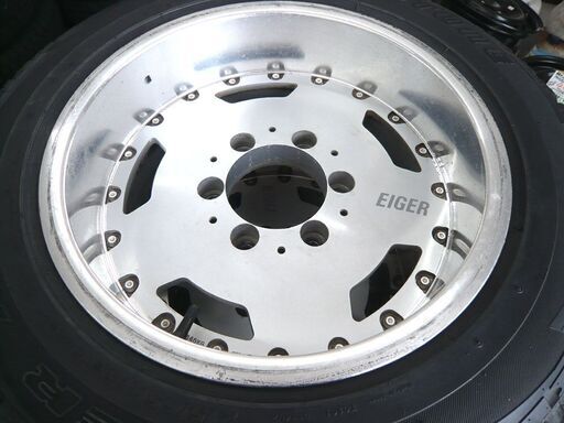 タイヤ付 アルミ 4本セット fortran フォートラン EIGER 16×8J 深リム オフセット0 ブリヂストン DUELER 