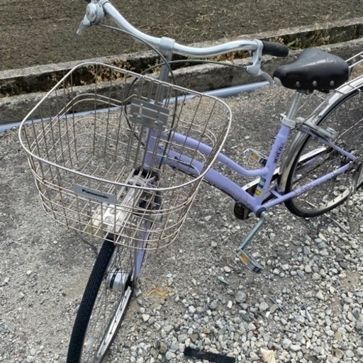 【配送可能】Panasonic ann 自転車 パープル 紫