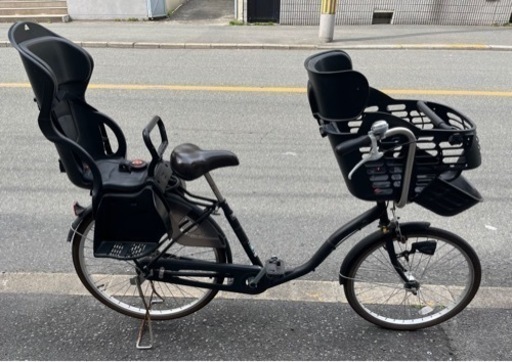 前後チャイルドシート付き自転車