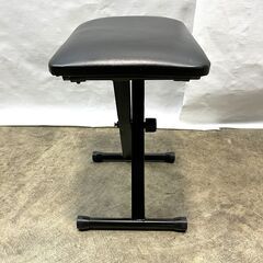 美品 キーボードチェア 高さ3段階調節可能 幅42×奥行30×高さ約38～48cm ブラック 椅子 Bの画像