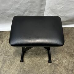 美品 キーボードチェア 高さ3段階調節可能 幅42×奥行30×高さ約38～48cm ブラック 椅子 Bの画像