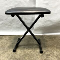 美品 キーボードチェア 高さ3段階調節可能 幅42×奥行30×高さ約38～48cm ブラック 椅子 Bの画像