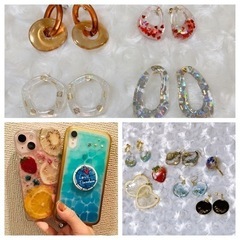 みんなでレジンアクセサリー作りしましょ♪