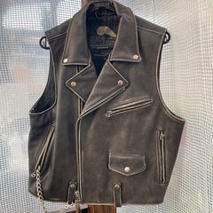 バイク　レザー　ベスト