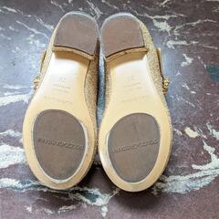 美品DOLCE & GABBANA キッズゴールドバレリーナ フォーマルシューズの画像