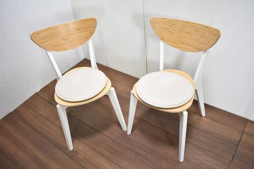【ジモ取引終了7/30】≪zy413≫極美品 IKEA/イケア 5人用 ダイニングセット テーブル/ベンチ/チェア/スツール 差面クッション 40313-01