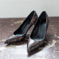 GIUSEPPE パンプス  ハラコ ハイヒール ポインテッドト...