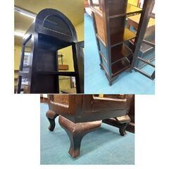 【アジアン 輸入家具 コレクションケース マホガニー材 アンティーク調】幅40cm 無垢材 バリ家具 オリエンタル エスニック キャビネット ショーケース  収納棚 札幌 本郷通店 アジアン 輸入家具 コレクションケース マホガニー材
