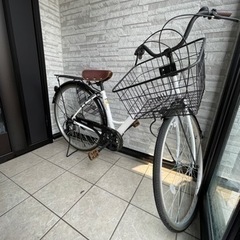 自転車 27インチ ホワイト