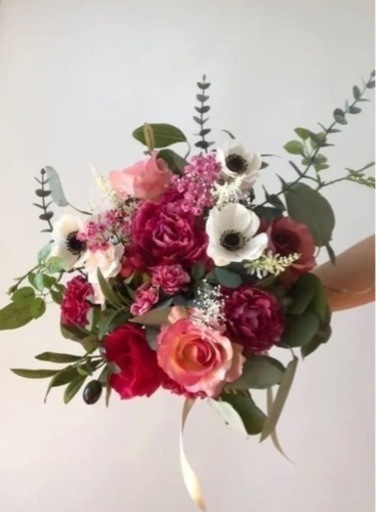 【ブーケ4点SET】ブーケ/カリグラフィーBOX/ブートニア/ヘアード