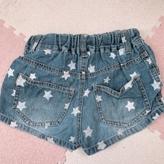 ショートパンツ　キッズ　120cm デニム　星柄の画像