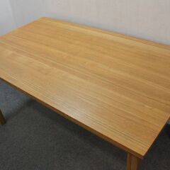 廃番品 希少 無印良品/MUJI タモ材 無垢材 ダイニングテーブルベンチ