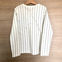 140 Motherways  Tシャツ 長袖 白 ストライプ 女の子 子供の画像