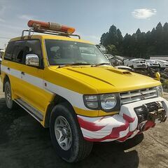 鹿児島発★三菱 パジェロ/4WD･MT/元公共応急作業車/KD-...