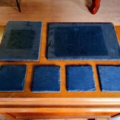 おしゃれ ストーンプレート 角皿 コースター  大・中・小 6枚...