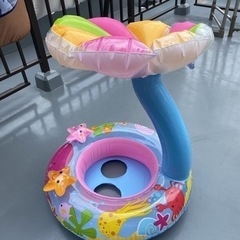 赤ちゃん　足入れ浮き輪　intex お魚　屋根付　赤ちゃん 子供 幼児